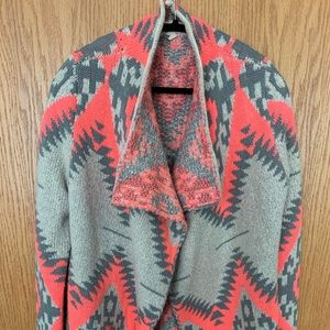 Women’s waterfall aztec print sweater